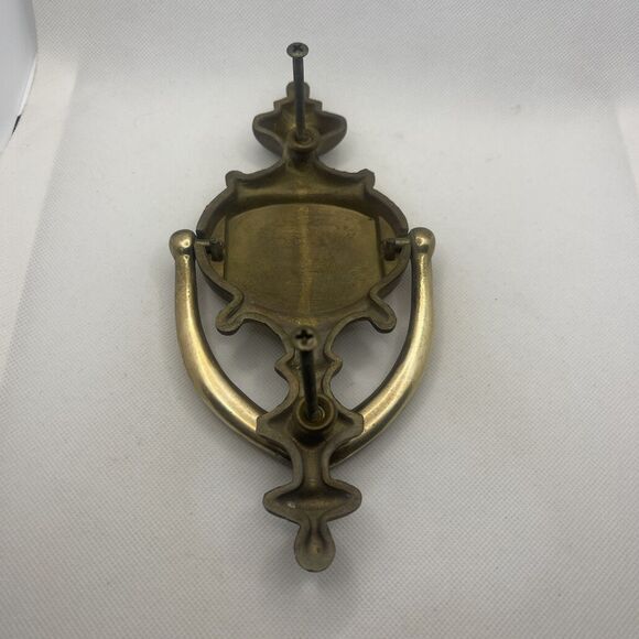 Brass Door Knocker Rustic 9 inch long Vintage Architectural Salvage / Carter’s - Picture 5 of 9